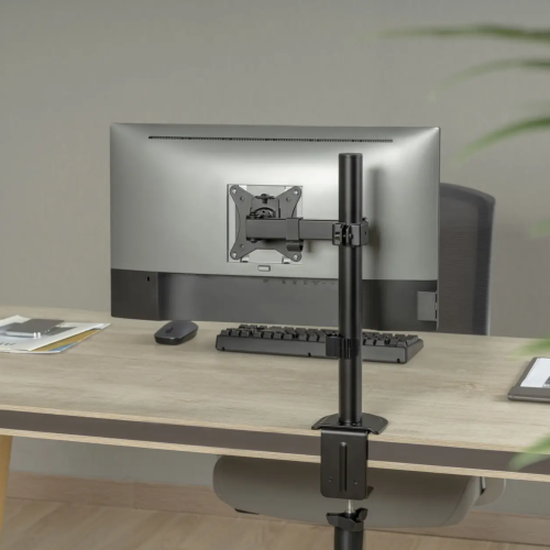 AnthroDesk Single Monitor Arm Mount with Fully Adjustable Tilt / Swivel / Rotate Ability for Screens up to 27"