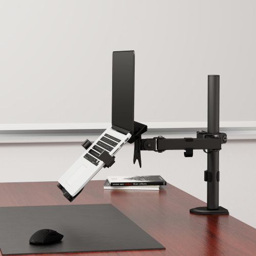 AnthroDesk Laptop / Notebook Desk Stand / Mount with Full Motion Adjustable Extension Arm with Tilt