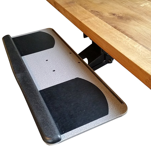 ANTHRODESK  Keyboard Tray With Adjustable Height And Tilt The quality and size of the tray are great, love how it has bearings to help it slide smoothly