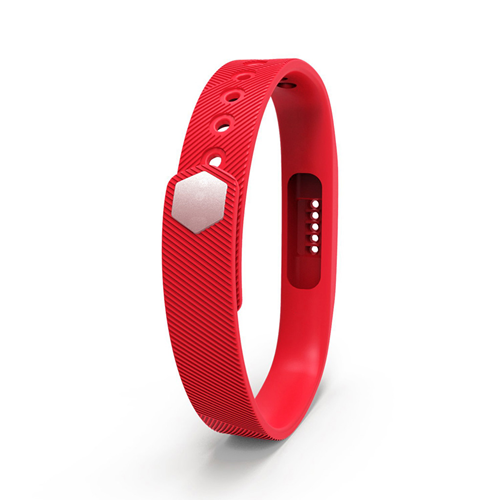 StrapsCo Silicone Replacement Strap for Fitbit Flex 2 in Red