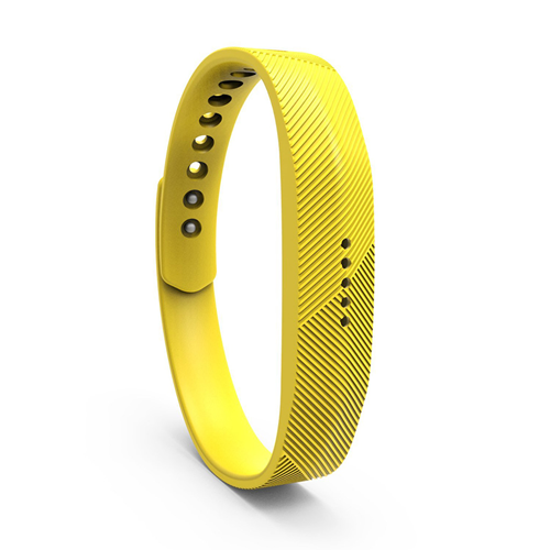 StrapsCo Bracelet de remplacement en silicone pour Fitbit Flex 2 en jaune