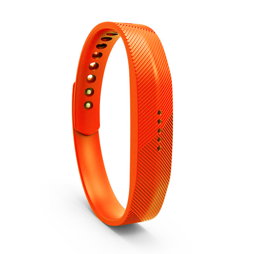StrapsCo Silicone Replacement Strap for Fitbit Flex 2 in Orange