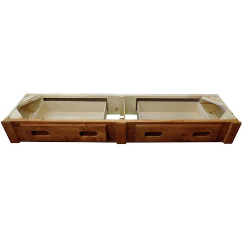 Rustic Classics Pine 2 Underbed Storage Drawers In Amber Wash