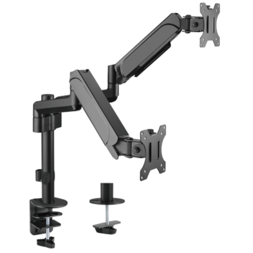 Dual Monitor Stand, Heavy Duty Deluxe Gas Spring Mount Arms with for Two 10''-32' LED/LCD/PDP Computer Monitor