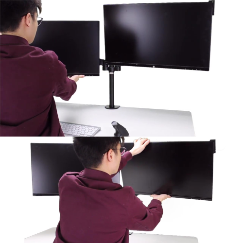 Dual Monitor Stand, Heavy Duty Deluxe Gas Spring Mount Arms with for Two 10''-32' LED/LCD/PDP Computer Monitor