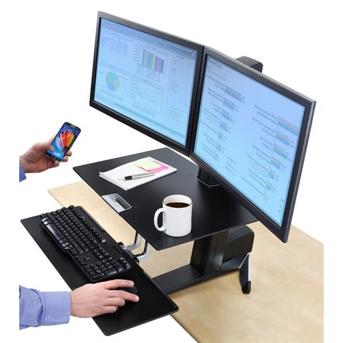 Ergotron WorkFit-S Dual Monitor with Worksurface+