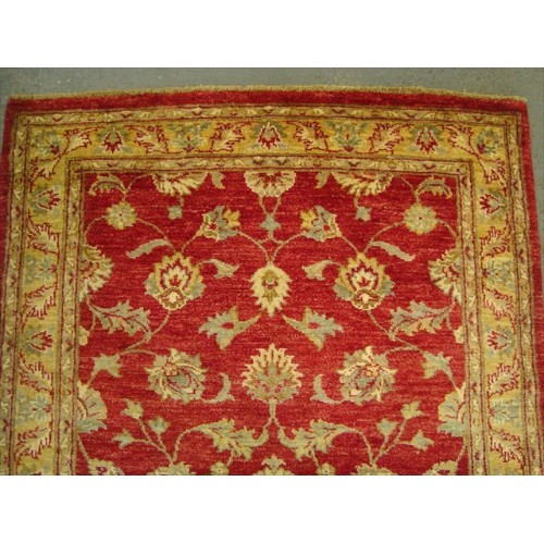 Exclusive Chobi Veg Dyed Mahal Zeiglar Rectangle Area Rug Hand Knotted Carpet'