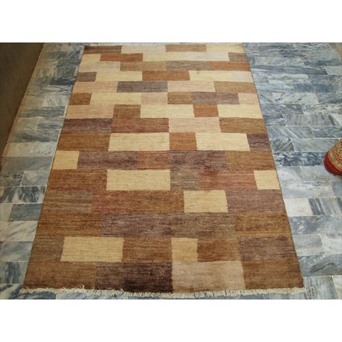 Modern Afghan Gabbeh Mahal Vegetable Dyed Wool Carpet Hand Knotted Area Rug'