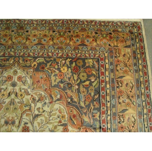 Ahmedani Tree of Life Peace Birds Harmony Wool Silk Hand Knotted Carpet 11.2' x 8.0' Area Rug - Ivory