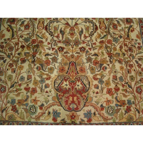Ahmedani Tree of Life Peace Birds Harmony Wool Silk Hand Knotted Carpet 11.2' x 8.0' Area Rug - Ivory