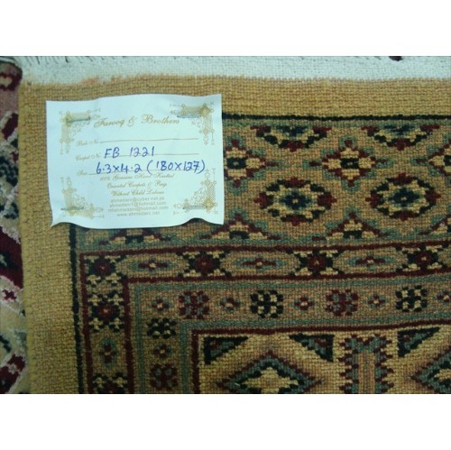 Bakhtiar Jaal Fine Rectangle Area Rug Hand Knotted Wool Silk Carpet'