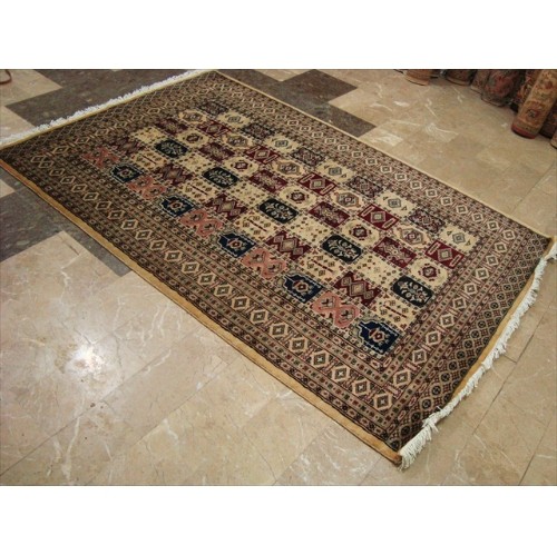 Bakhtiar Jaal Fine Rectangle Area Rug Hand Knotted Wool Silk Carpet'