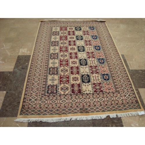 Bakhtiar Jaal Fine Rectangle Area Rug Hand Knotted Wool Silk Carpet'