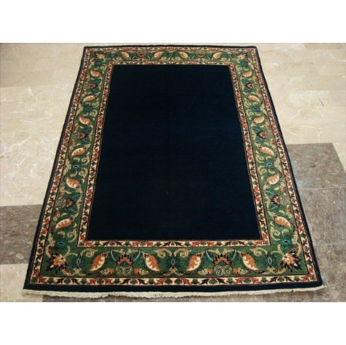 Mid Night Gabbeh Afghan Dark Blue Rectangle Area Rug Hand Knotted Carpet'