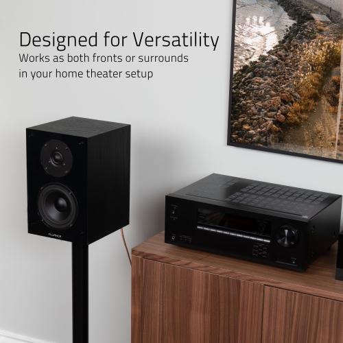 Fluance Elite High Definition 2-Way Bookshelf Surround Sound Speakers for 2-Channel Stereo or Home Theater System