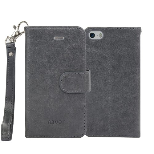 Navor Folio Case for iPhone 5S;iPhone 5 - Gray