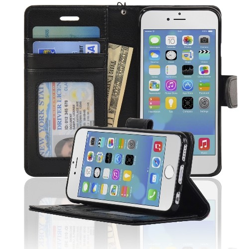 Navor Wallet Case for iPhone 6S;iPhone 6 - Black