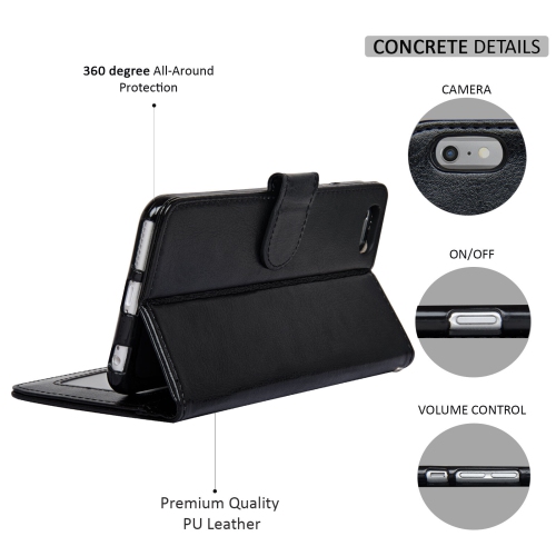 For Apple iPhone 6s Plus/6 Plus Wallet Case-Magnetic Detachable Cover, Car Mount