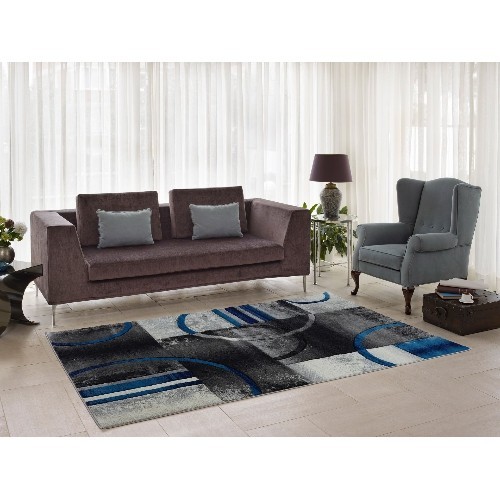 LA DOLE RUGS  La Dole Adonis 6'5" X 9'5" Area Rug - Grey/blue