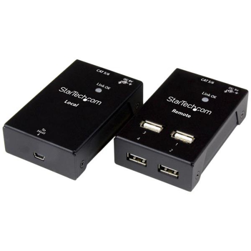 StarTech 4-Port USB 2.0 Over Cat5/Cat6 Extender up to 50m (USB2004EXTV)
