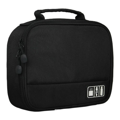 Navor Universal Travel Electronics accessories Storage Organizer Case Bag-Black