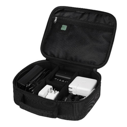 Navor Universal Travel Electronics accessories Storage Organizer Case Bag-Black