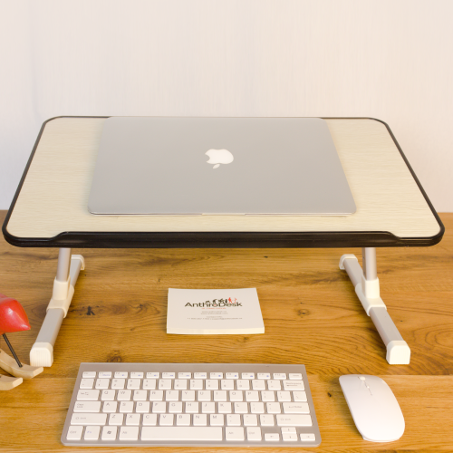 Anthrodesk Laptop Table with Adjustable Legs and Tilting Tray
