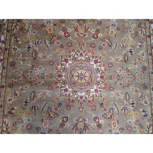 Ahmedani Kash Flowers Allover Classic Designed Wool Silk Hand Knotte Carpet 8.4' x 5.2' Area Rug - Multi-Colour