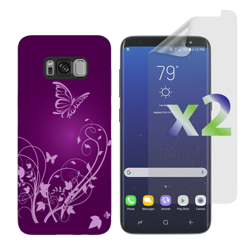 Étui souple ajusté d’Exian pour Galaxy S8 de Samsung - Violet