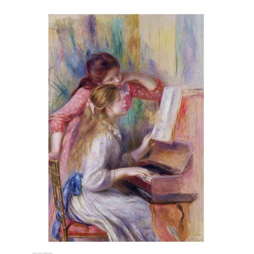 Pierre-Auguste Renoir, Young Girls at the Piano, 11,75 X 9,5", Museum Art Print
