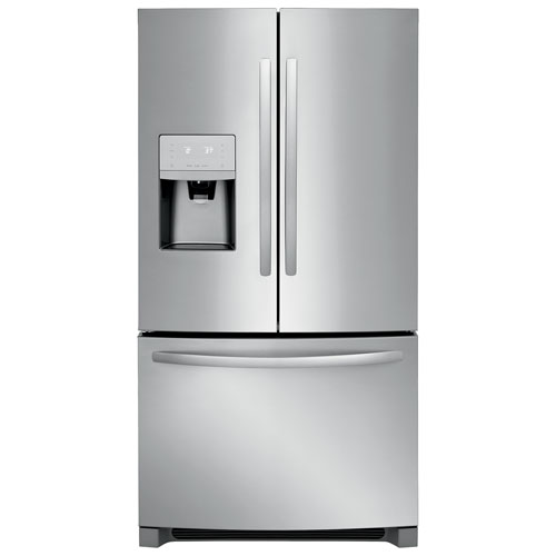 Réfrigérateur à 2 portes 26,8 pi³ 36 po avec distributeur d'eau et de glaçons de Frigidaire - Inox