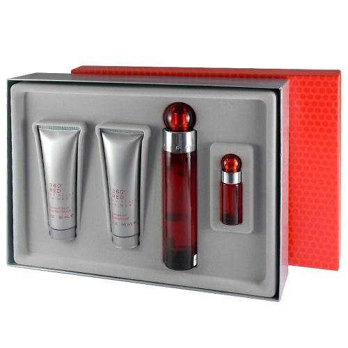 PERRY ELLIS  Set - '360 Red' for Men 100Ml 4PC Gift Set