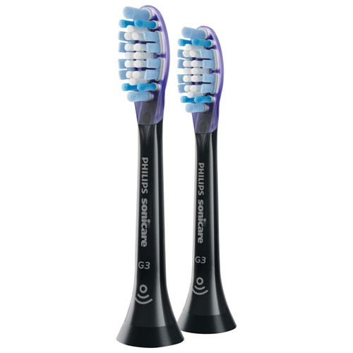 Tête de brossage pour Sonicare Premium Gum Care de Philips - Ensemble de 2 - Noir