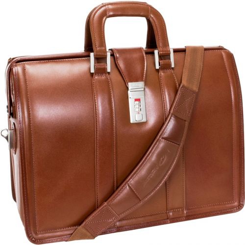 MCKLEIN  Usa 17" Leather Litigator Laptop Briefcase