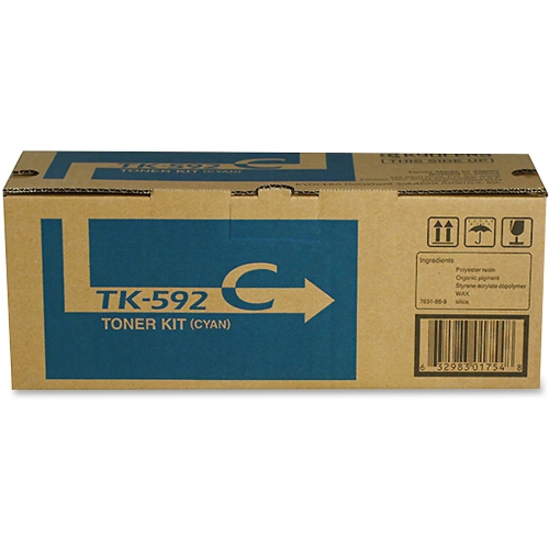 Kyocera Tk-592c Toner Cartridge - Cyan - Laser - 5000 Page