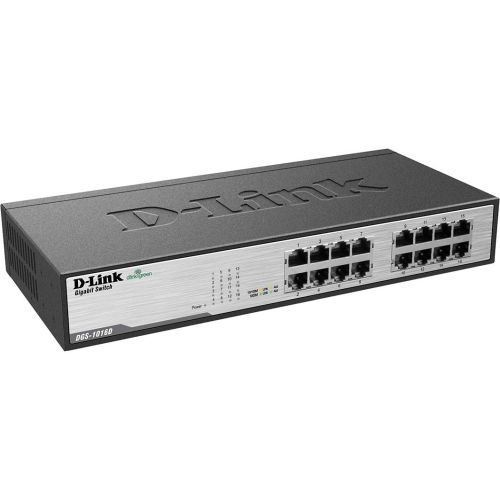 D-LINK  Dgs-1016D 16-Port Gigabit Unmanaged Metal Desktop Or