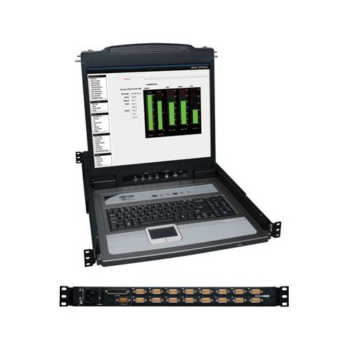 16 Port KVM Switch 19" LCD