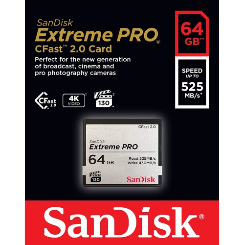 Sandisk 64GB Extreme PRO CFast 2.0 Memory Card