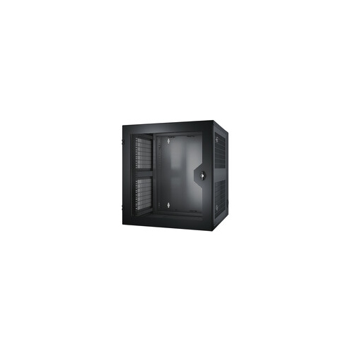 Schneider Electric NetShelter WX 13U w/Threaded Hole Vertical Mounting Rail Vented Front Door Black AR100HD
