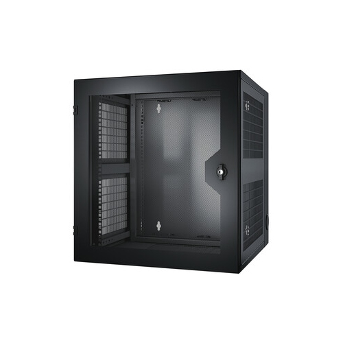 Schneider Electric NetShelter WX 13U w/Threaded Hole Vertical Mounting Rail Vented Front Door Black AR100HD