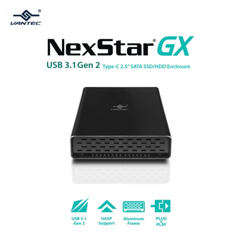 Vantec The Nst-271c31-bk Enclosure For 2.5 Sata Ssd/hdd/hybrid Is The First Gx Series U