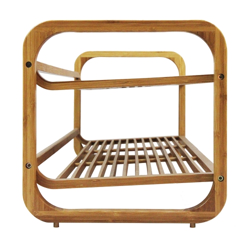 Oceanstar SR1224 Bamboo Shoe Rack - 2 Tier