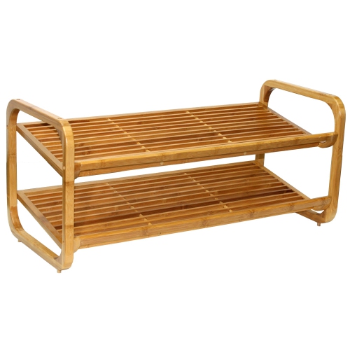 Oceanstar SR1224 Bamboo Shoe Rack - 2 Tier