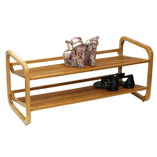 Oceanstar SR1224 Bamboo Shoe Rack - 2 Tier