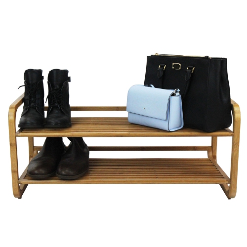 Oceanstar SR1224 Bamboo Shoe Rack - 2 Tier