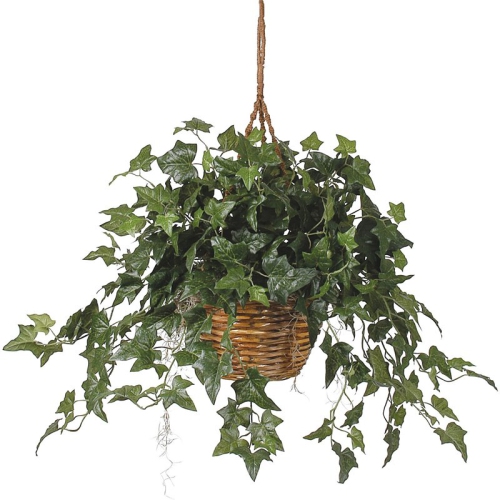 Nearly Natural 6507 English Ivy Hanging Basket Silk Plant