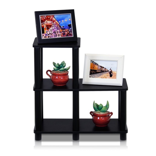 Furinno Turn-N-Tube Accent Decorative Shelf Espresso & Black - 19.9 x 18.9 x 9.4 in.
