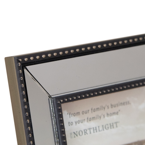 Gordon 32013923 7.75 in. Silver Studded Glass Mirror Encased Photo Picture Frame