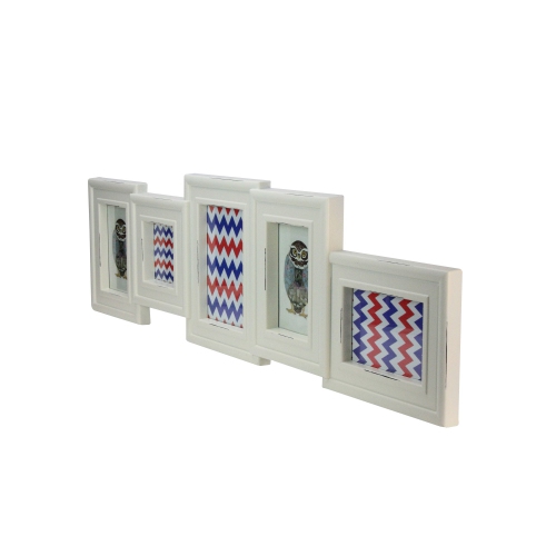 Gordon 32013088 34.5 po Décoration murale pour collage de cadres photo blancs avec coquille d’œuf vieilli