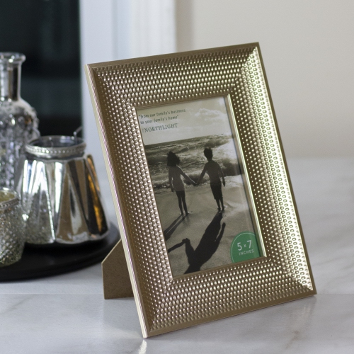 Gordon 32013910 10.25 in. Metallic Silver Honeycomb Inspired Photo Picture Frame